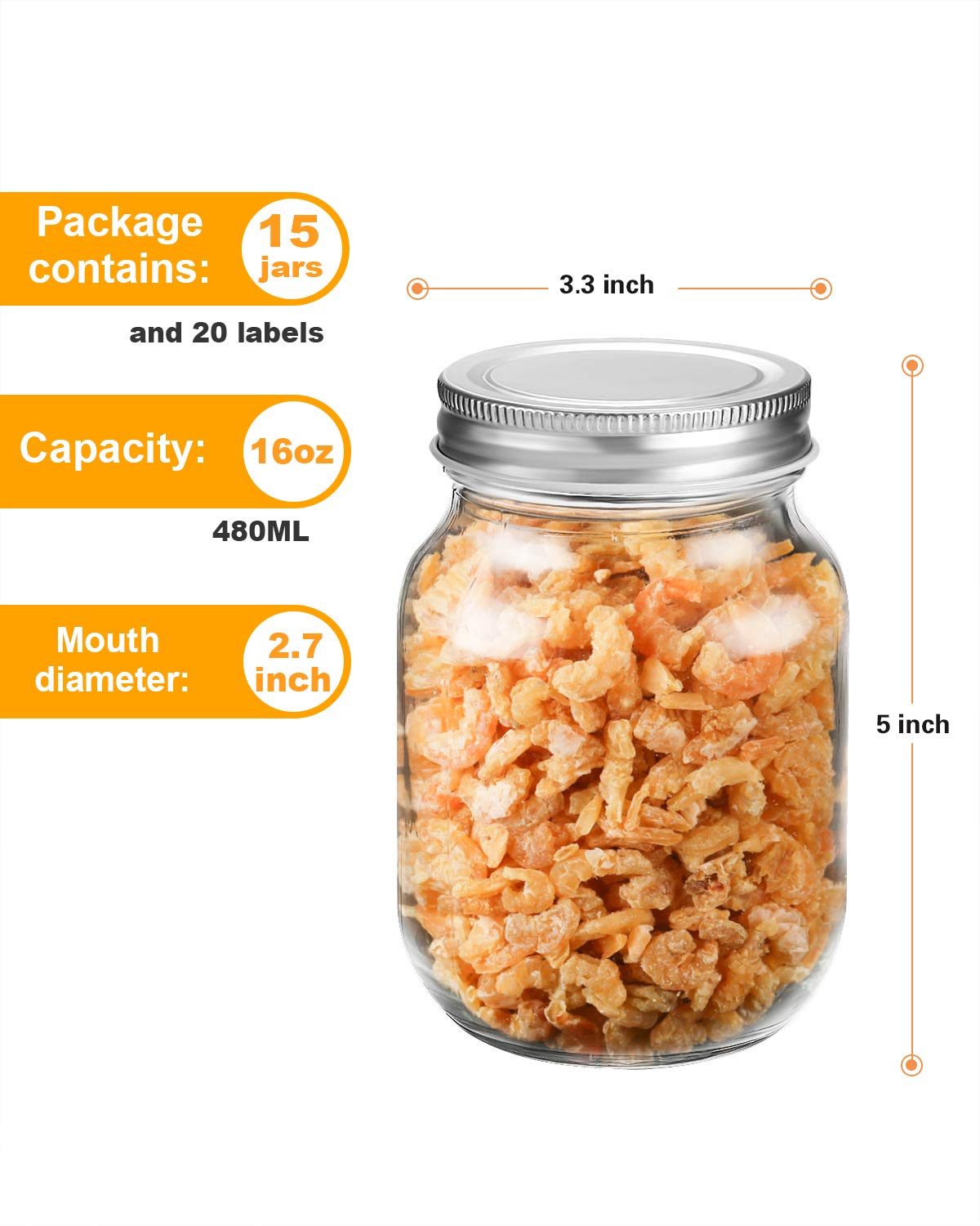 Rainforce jar being filled demonstrating easy pouring and wide-mouth convenience