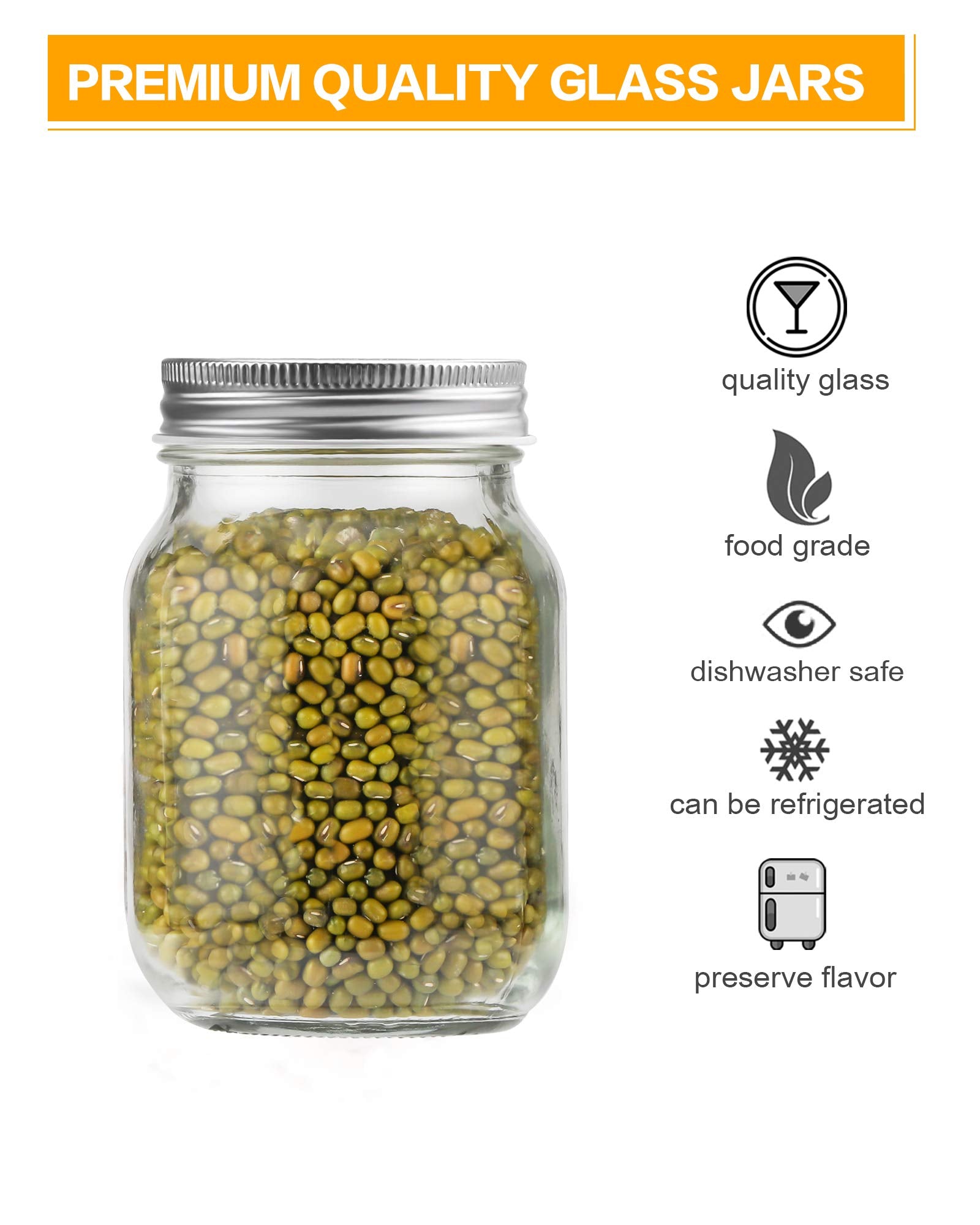 Rainforce jar filled with jam showing crystal-clear glass for easy identification