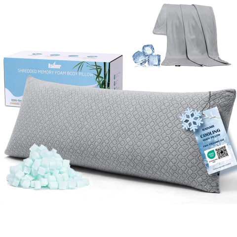 Rainmr front view full-body pillow showing full-length support and comfort