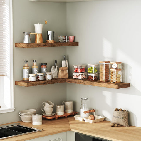 RALGEND shelf beside a book to show scale and space-saving benefit