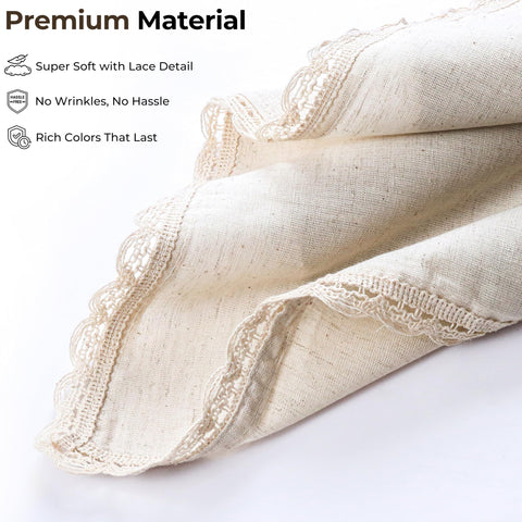 Ramanta Home close-up fabric texture showing cotton-linen weave and absorbency