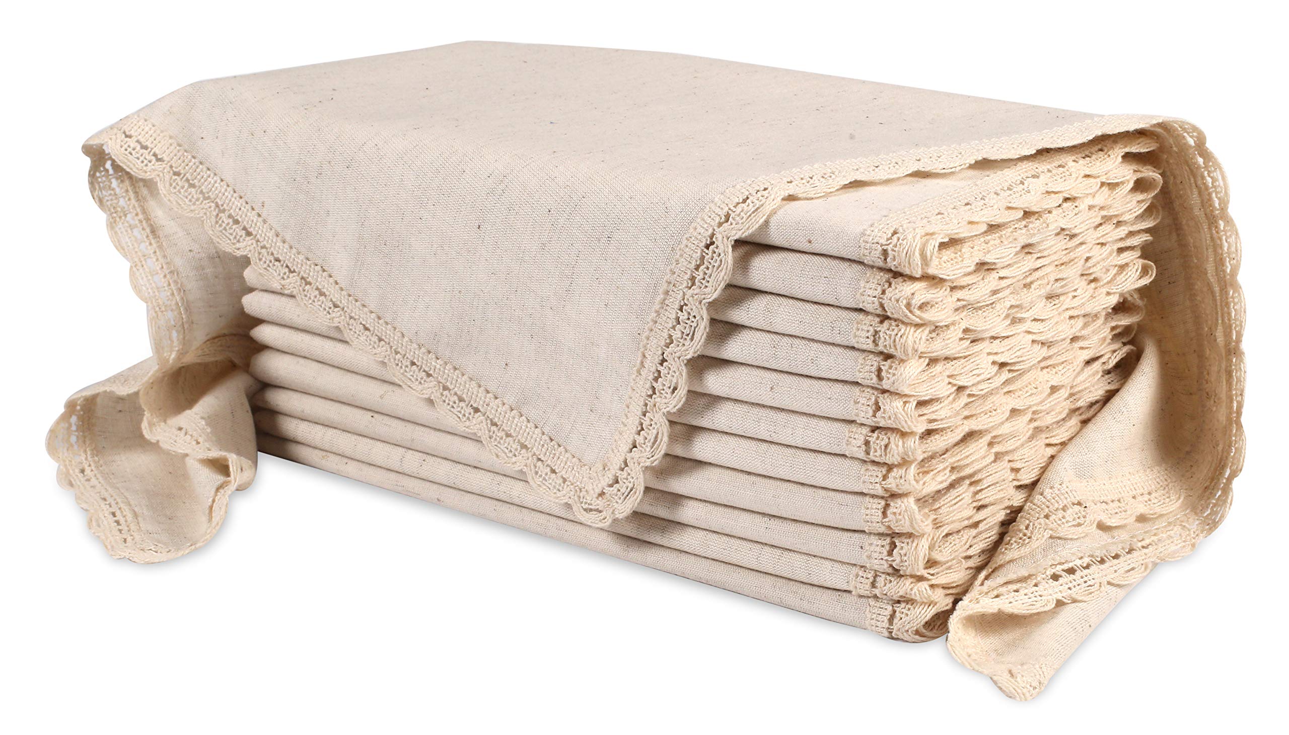 Ramanta Home front stack of 12 napkins showing neat presentation and value