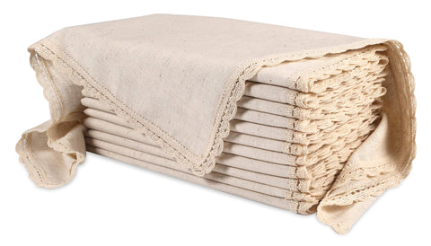 Ramanta Home front stack of 12 napkins showing neat presentation and value