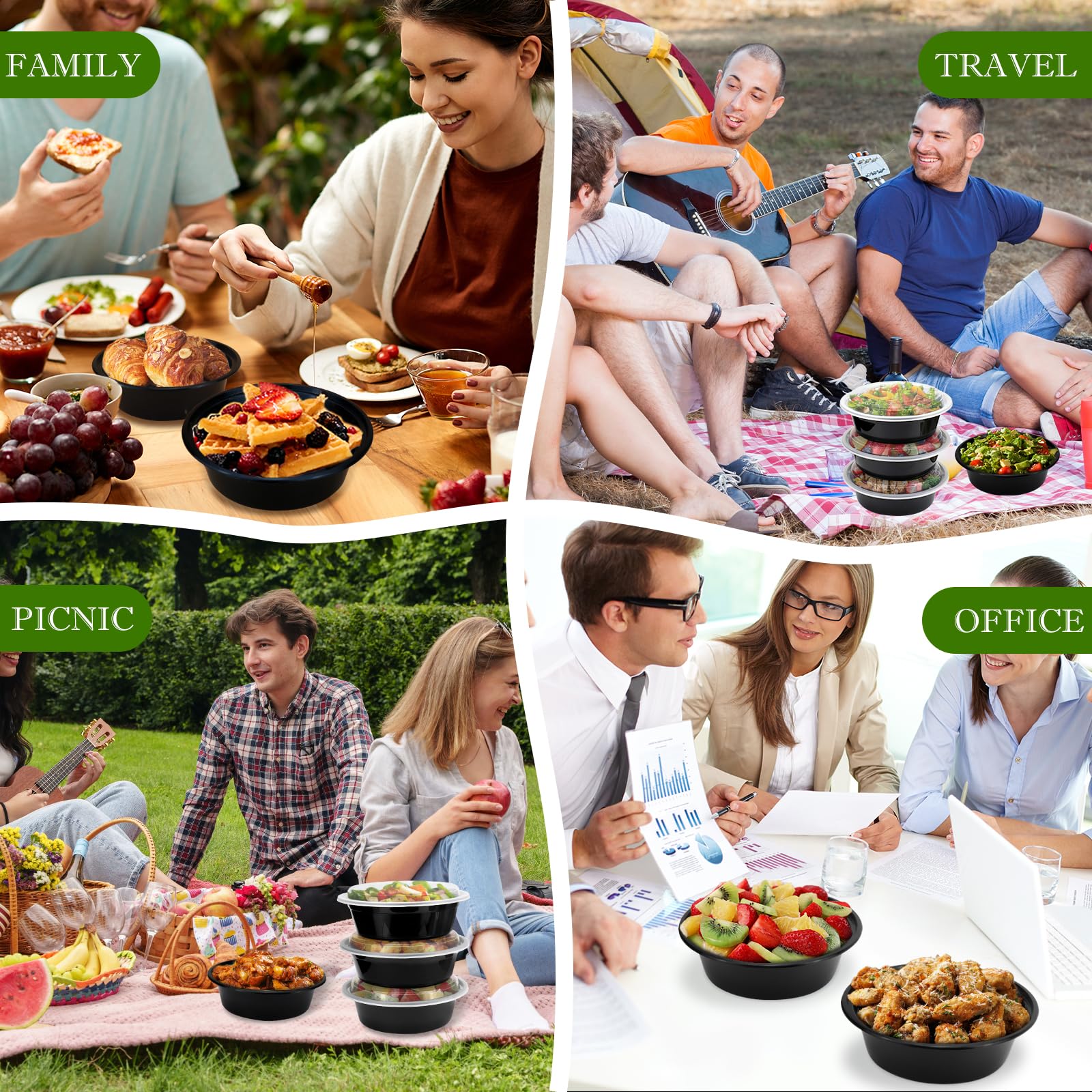RANLITTLE containers at a picnic demonstrating secure transport and serving