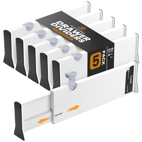 RAPTUROUS front view shows five dividers neatly packed and ready to organize
