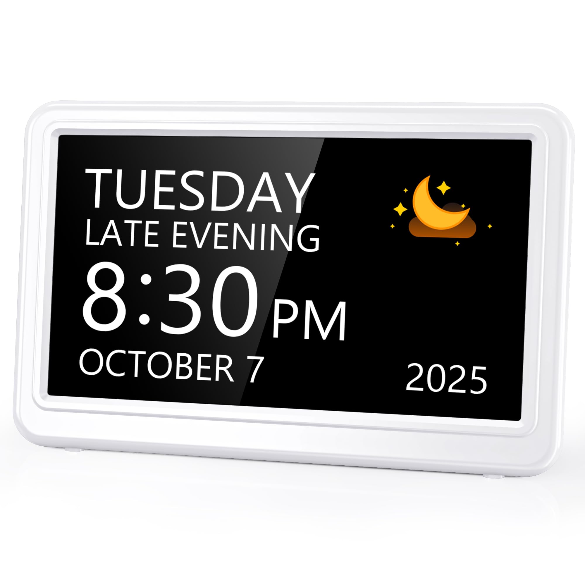 Raynic front display clock showing time date and clear layout for quick orientation