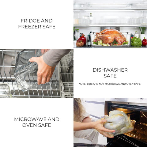Razab glass dish in oven with casserole illustrating oven-safe cooking benefit