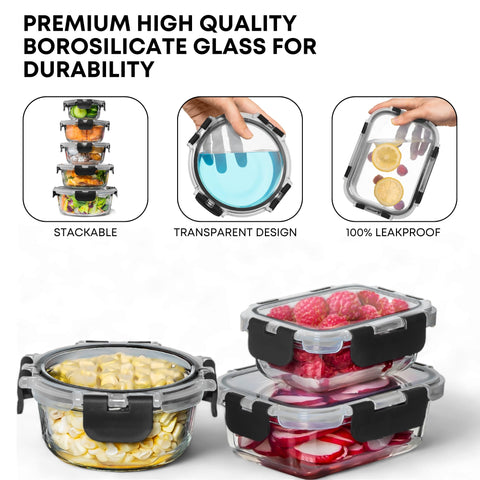 Razab glass container being reheated in microwave (lid removed) for quick meals