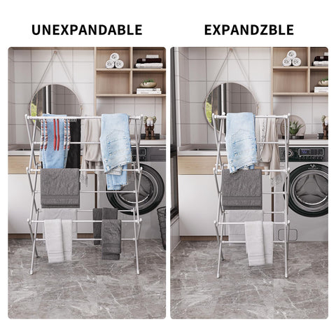 Rbitroise extendable steel rods detail allowing longer garments to hang