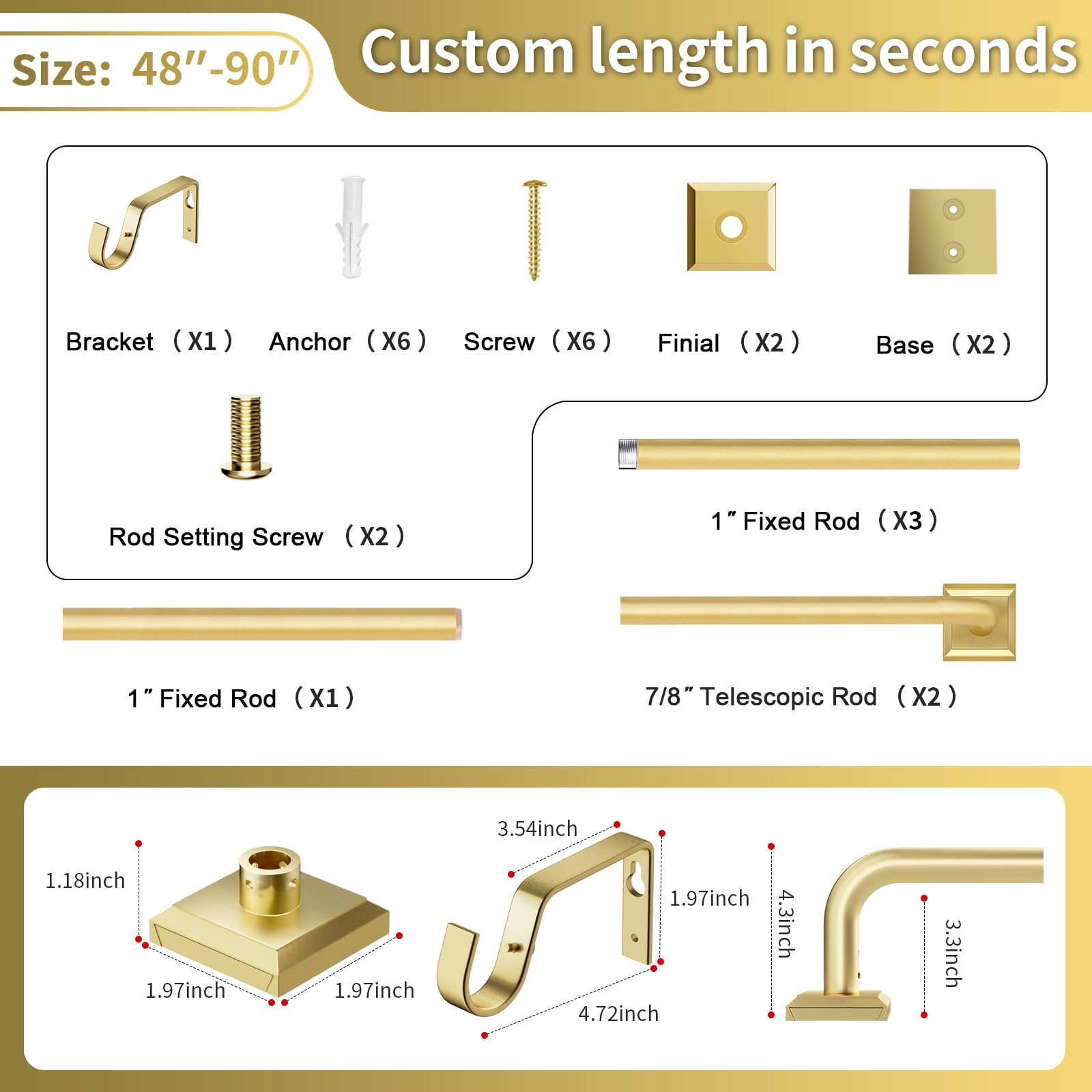 RBYCOS included screws and anchors kit ensuring secure installation