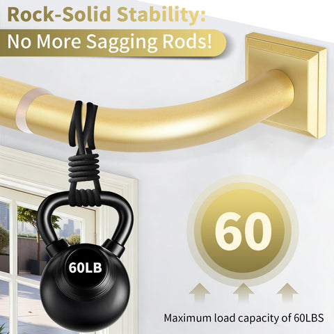 RBYCOS rod with blackout curtains in bedroom improving room darkness