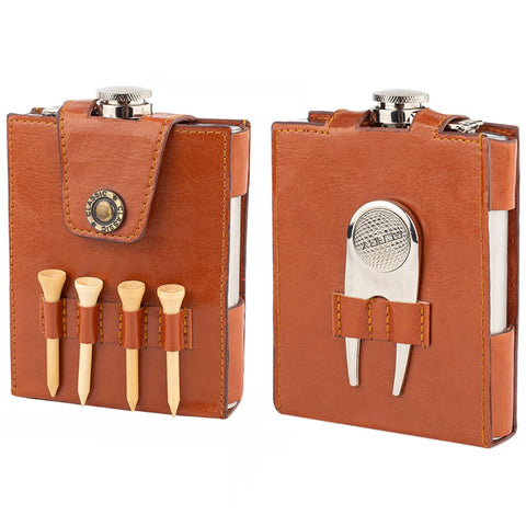 RE GOODS front view of flask gift set showing neat presentation and gifting benefit