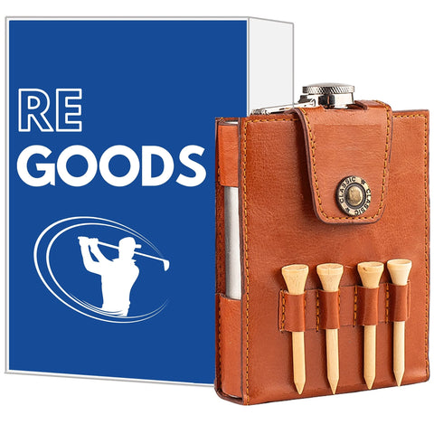 RE GOODS lifestyle image of golfer using the set demonstrating convenience and celebration