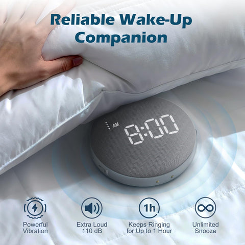 REACHER under-pillow vibration demonstration illustrating strong tactile wake-up