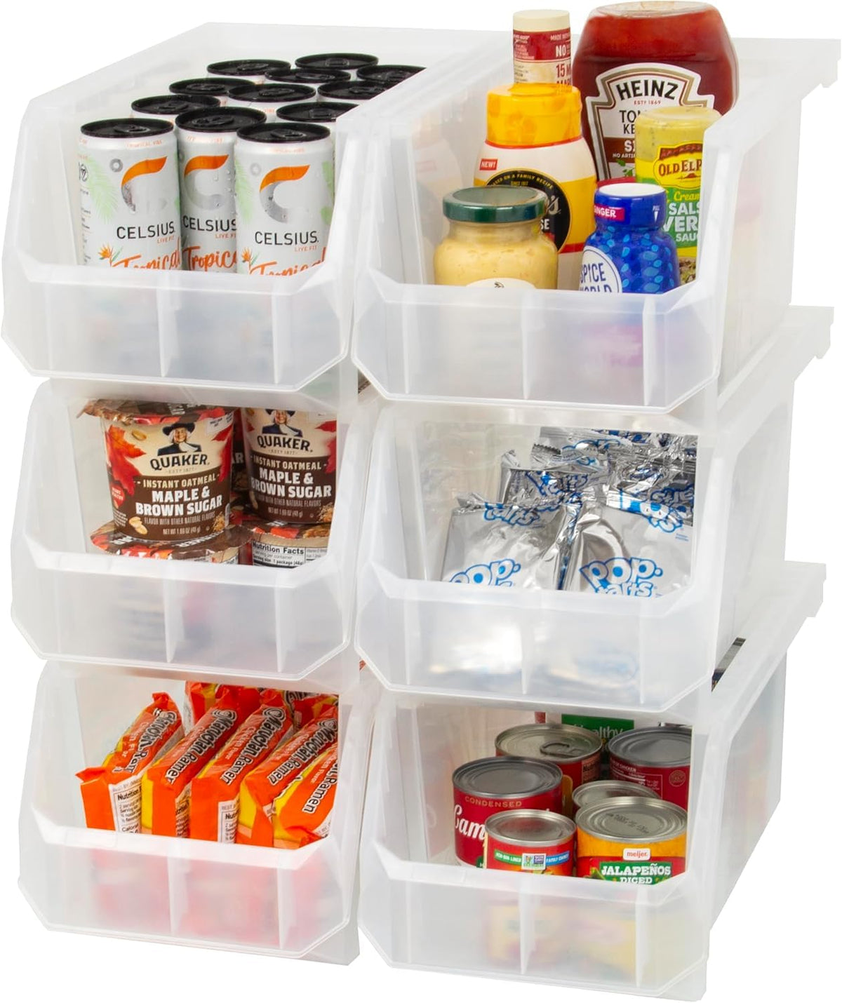 ReadySpace Akro-Mils front view showing clear bins and easy access