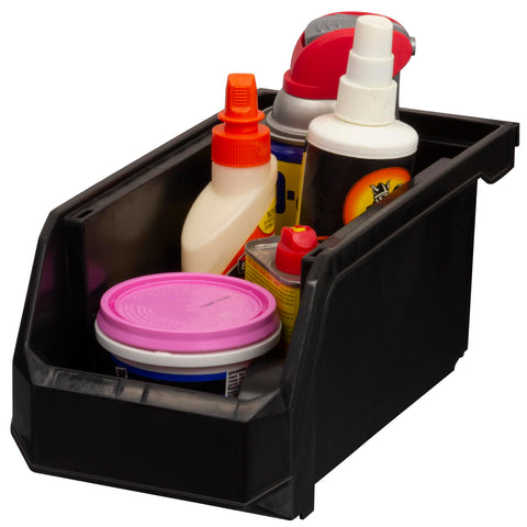 ReadySpace in use on garage shelf organizing tools with clear visibility benefit