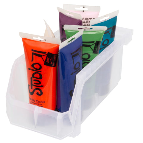 ReadySpace bins in kitchen organizing snacks and condiments for easier meal prep