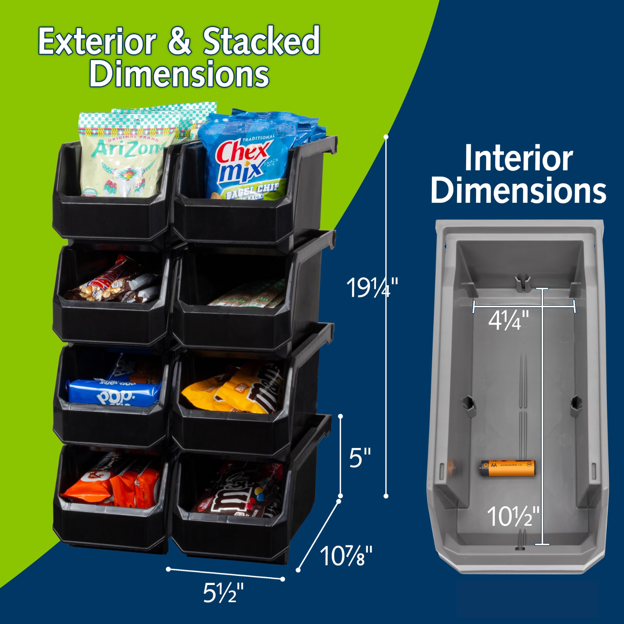 ReadySpace nested bins to show compact storage and space-saving convenience