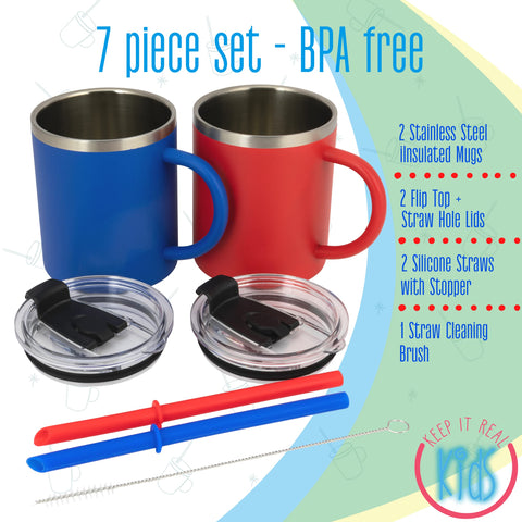 Real Deal Steel lid and silicone straw detail demonstrating spill-reducing drinking options