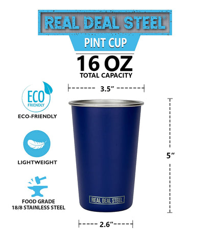 Real Deal Steel cups stacked compactly, saving space for travel and storage