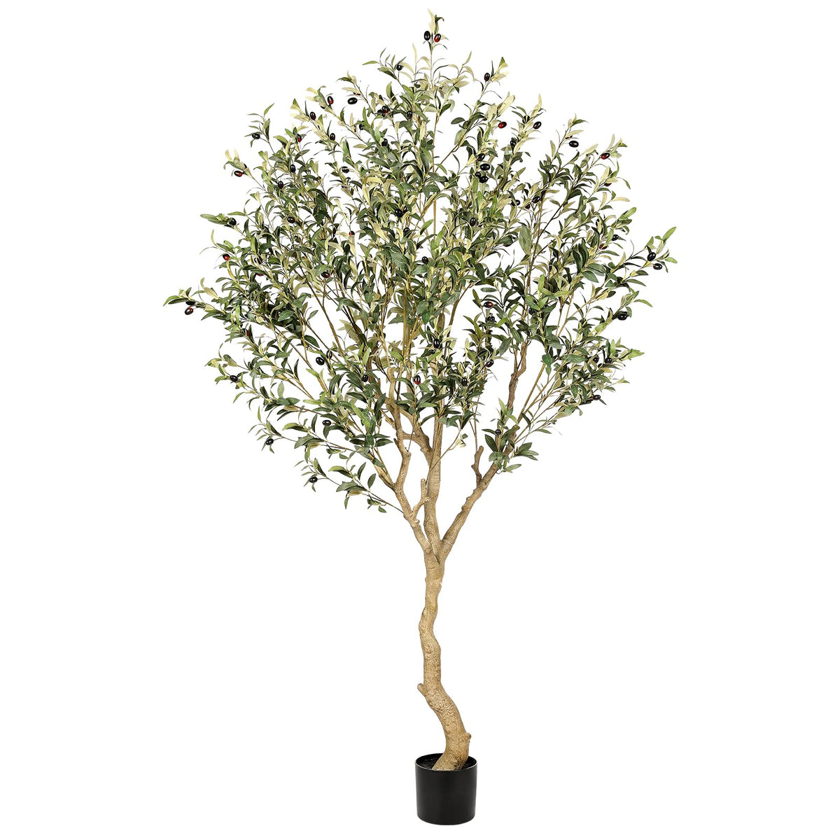 REALEAD 7ft olive tree front view showing tall natural decor and instant greenery