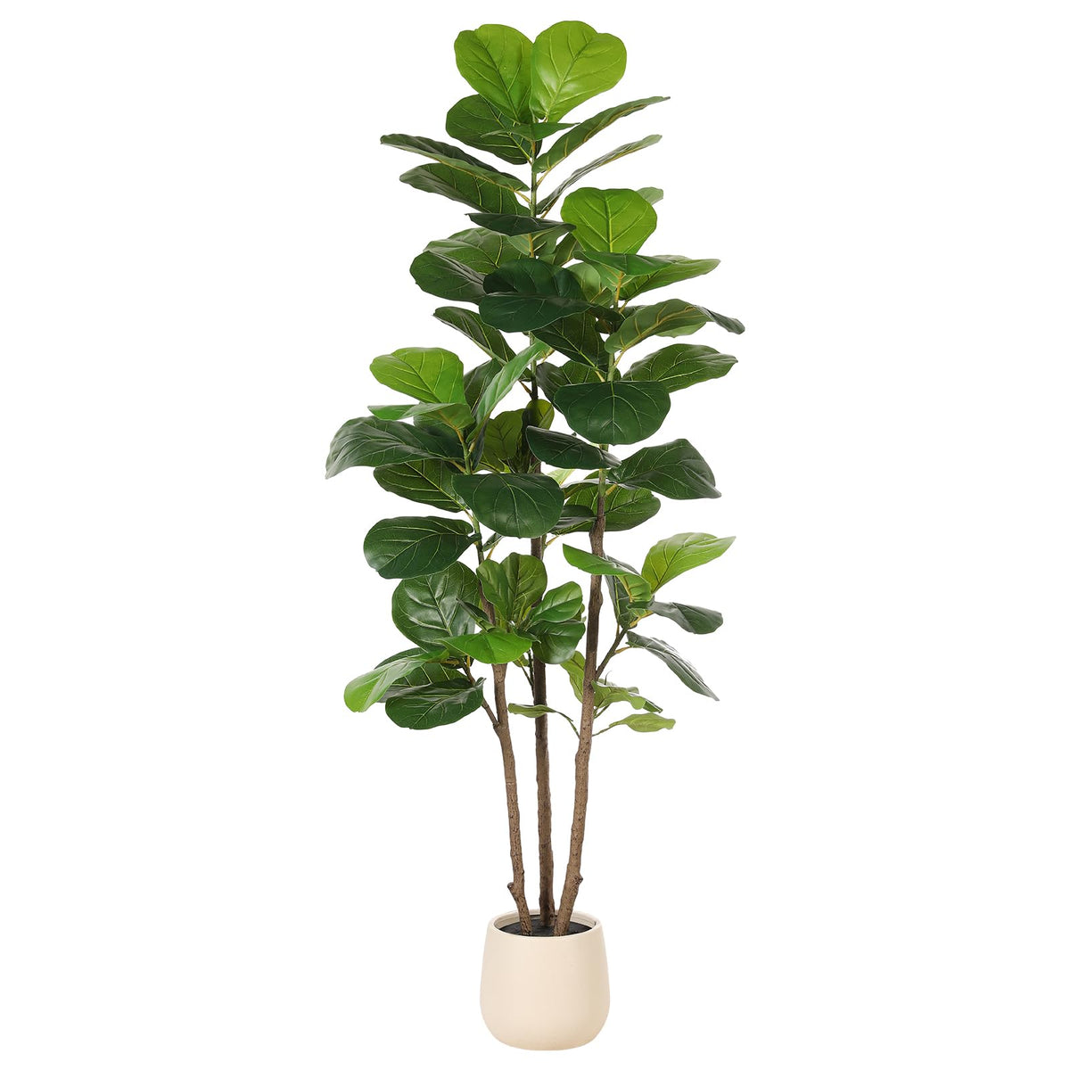 REALEAD front view of full 6ft faux fiddle leaf fig showing natural scale and appeal