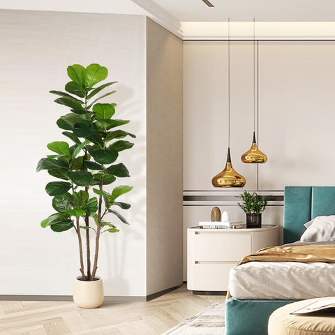 REALEAD close-up of the included tall planter highlighting sturdy decorative finish