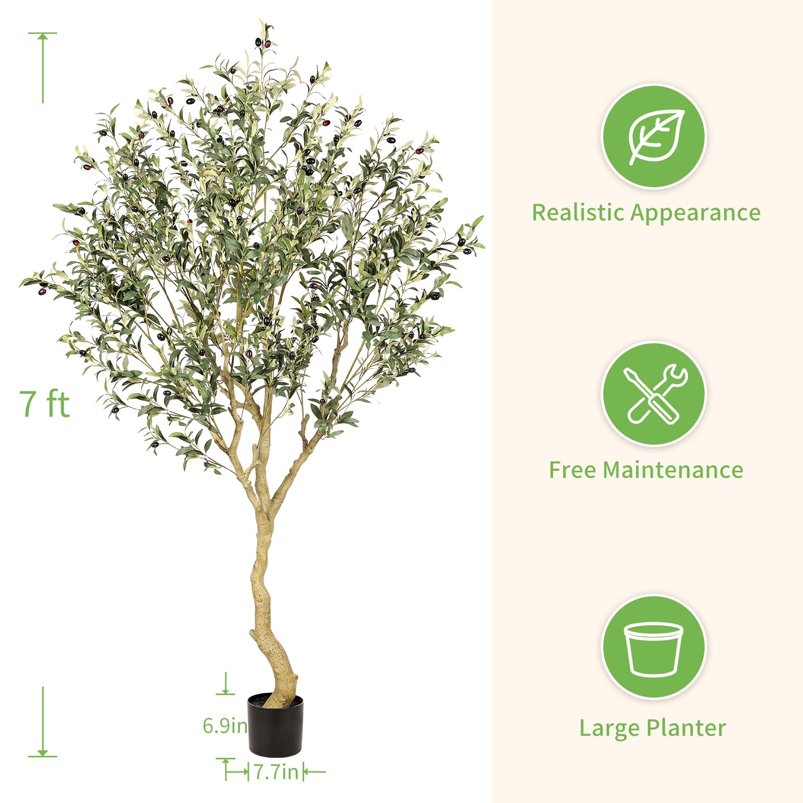 REALEAD olive tree leaf detail highlighting lifelike veins and natural color