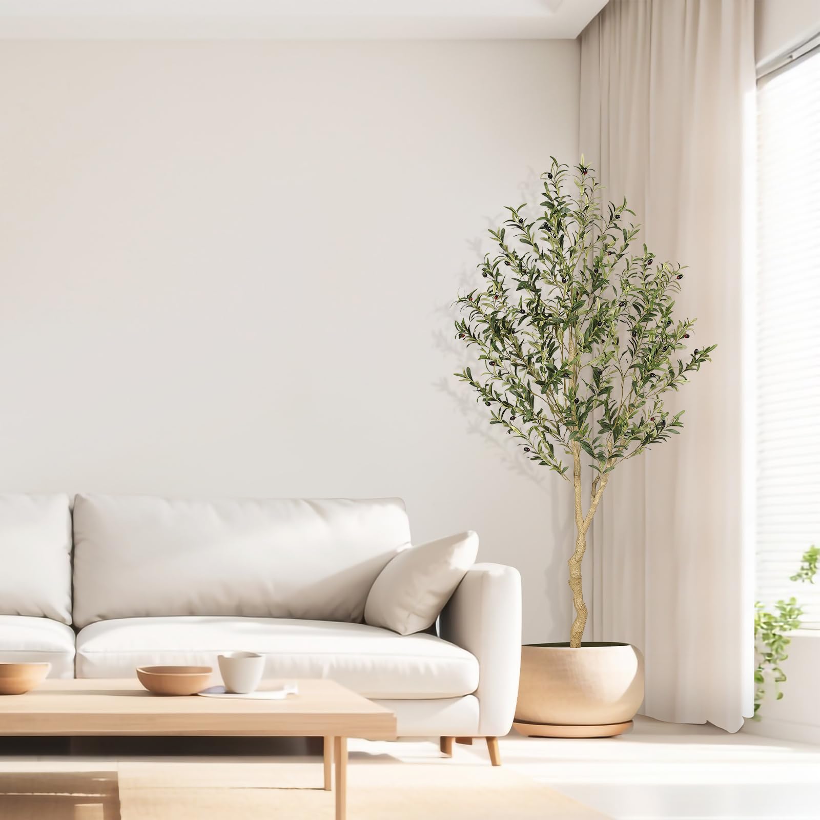 REALEAD olive tree trunk detail highlighting textured bark benefit: natural appearance