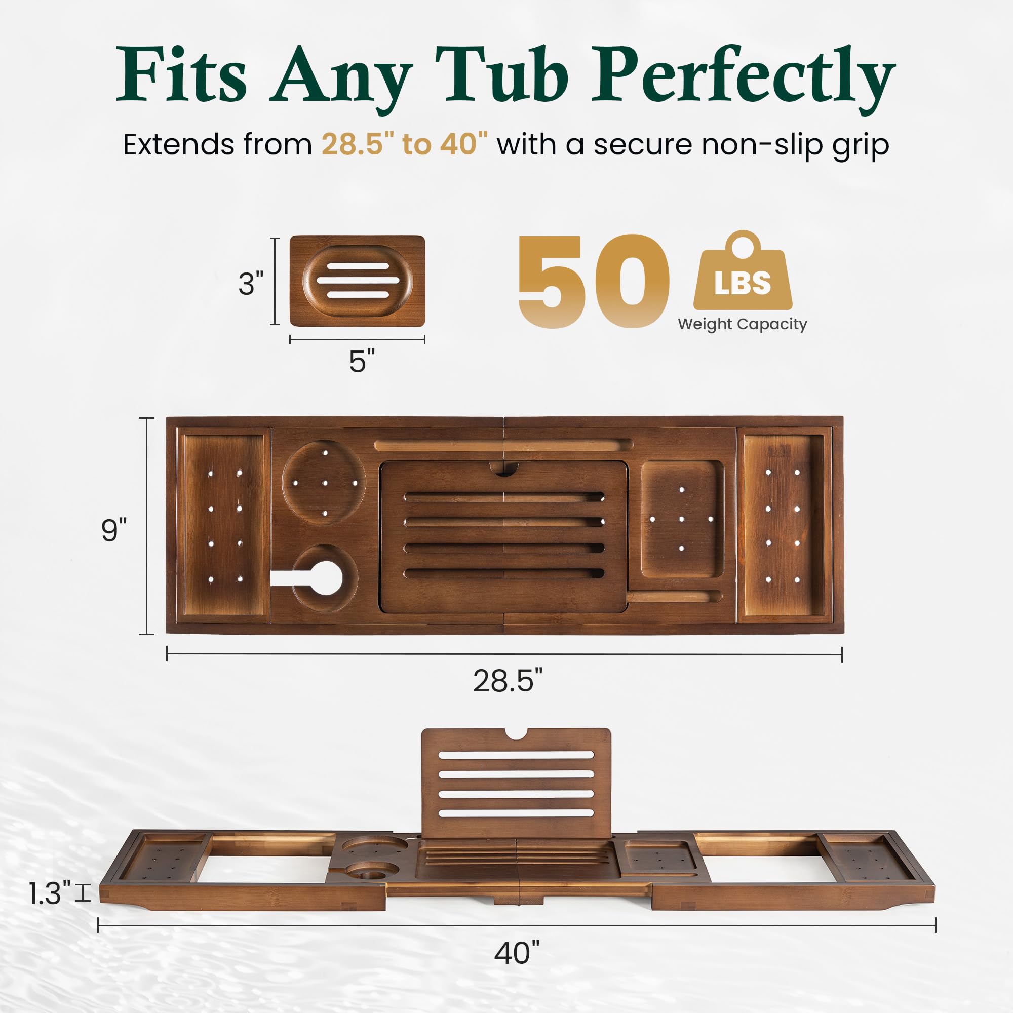 Realgulf bamboo tray in bathroom lifestyle scene providing relaxation setup benefit