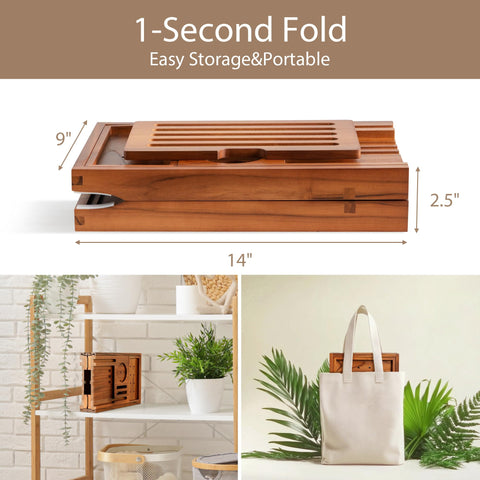 Realgulf tray folded flat to show compact storage and space saving advantage