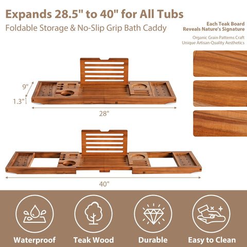 Realgulf tray staged in bathtub demonstrating organized relaxing bath setup