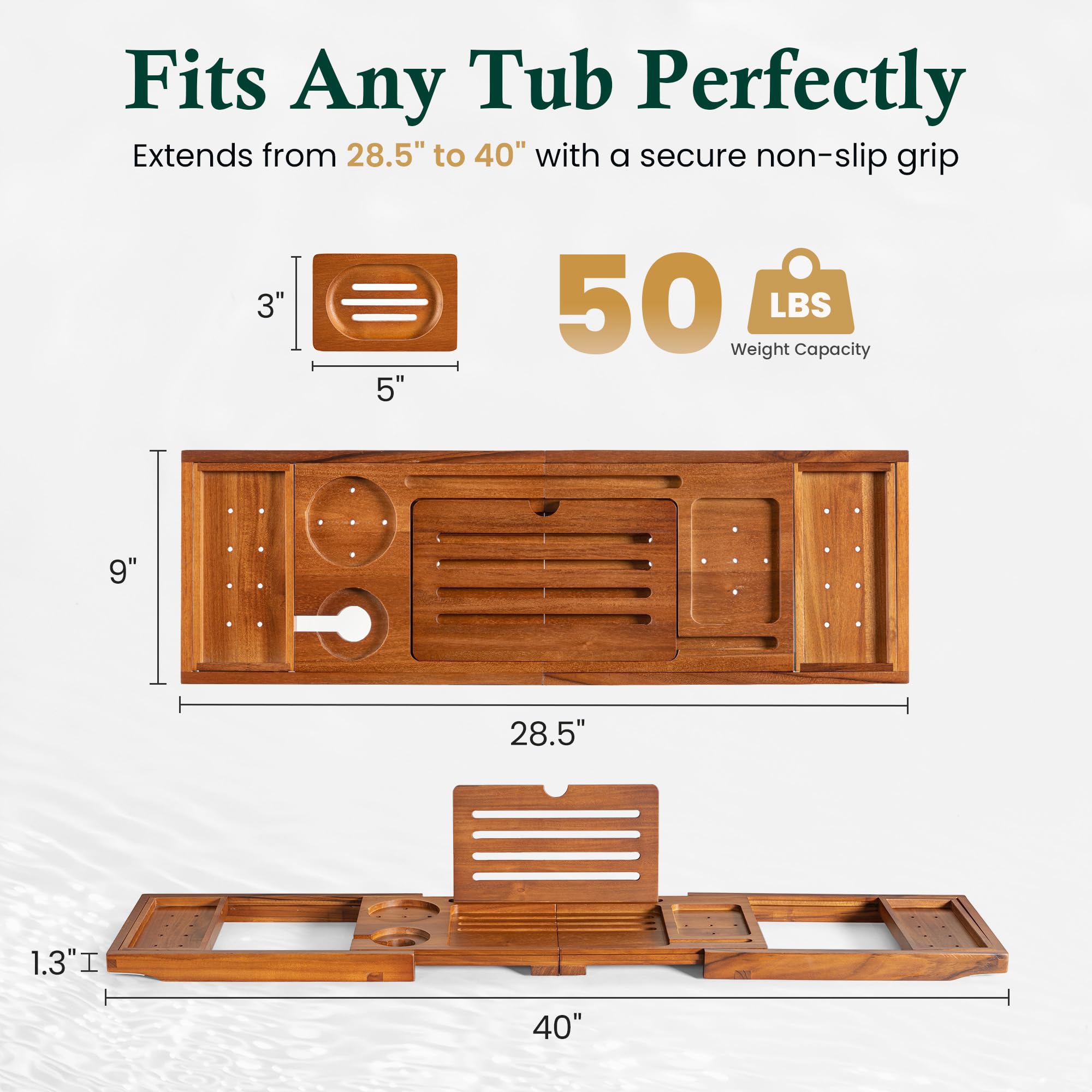 Realgulf tray with removable side trays displayed for flexible storage