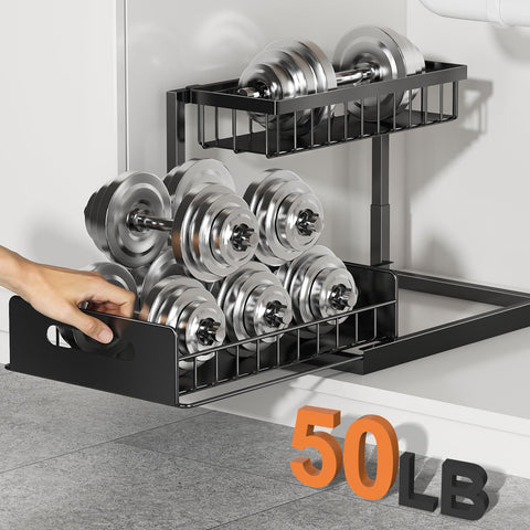 REALINN unit fitted around sink pipes showing space-saving benefit