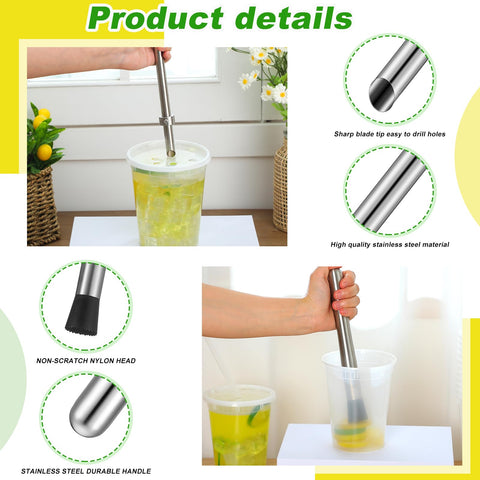 Reallnaive handheld juice blender and stirring spoon for fast mixing