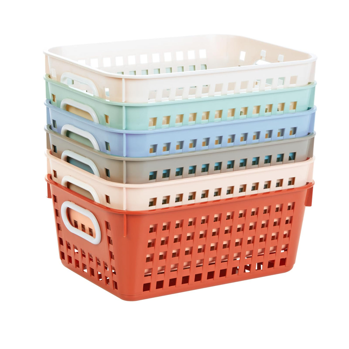 Really Good Stuff front view of six-color basket pack showing organized storage benefit