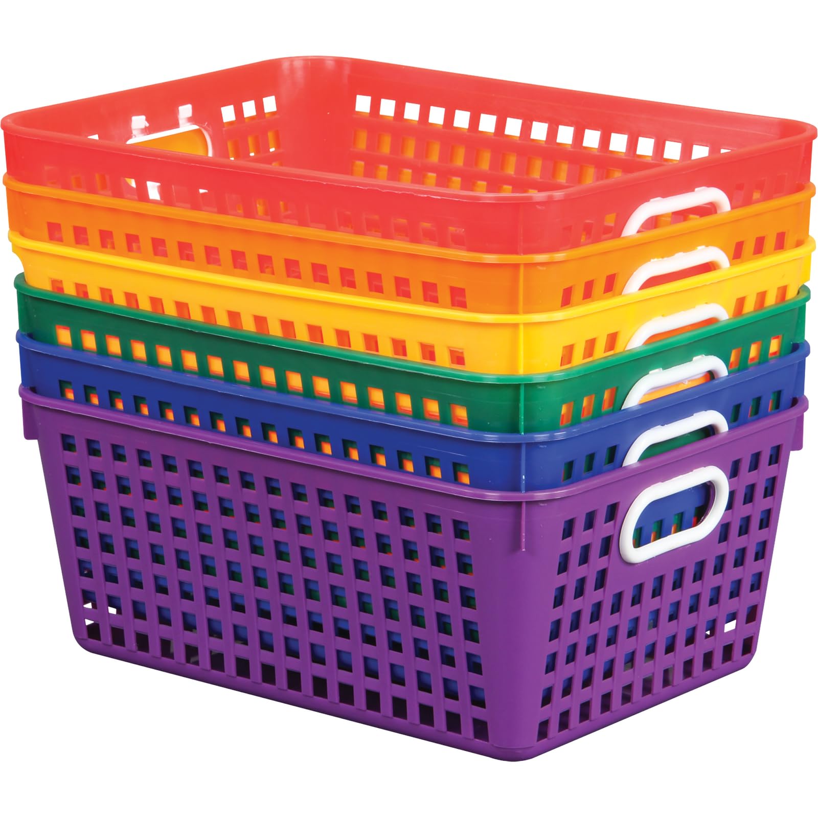 Really Good Stuff front view packaging showing six rainbow baskets and clear contents visibility