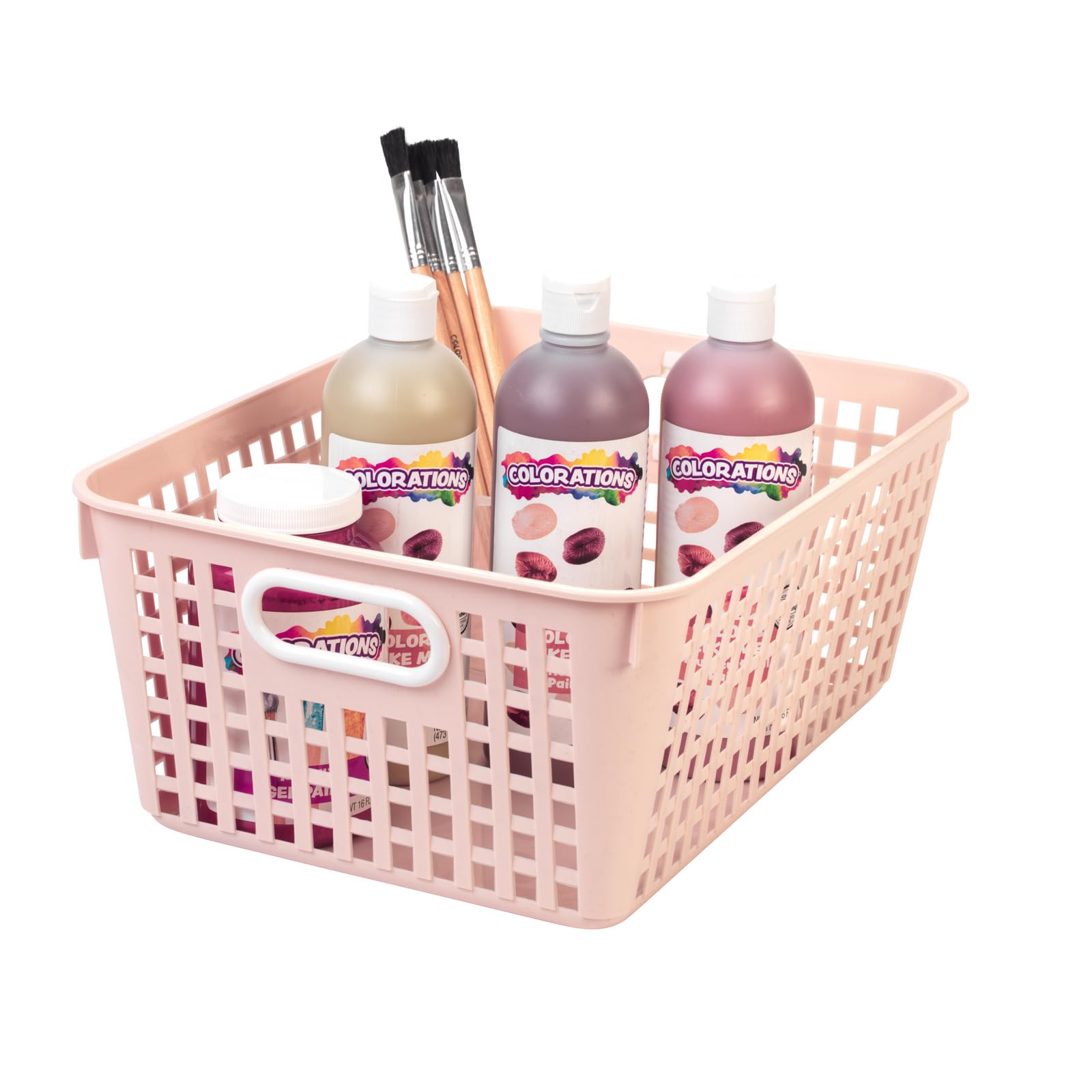 Really Good Stuff baskets organizing pantry items for easy access