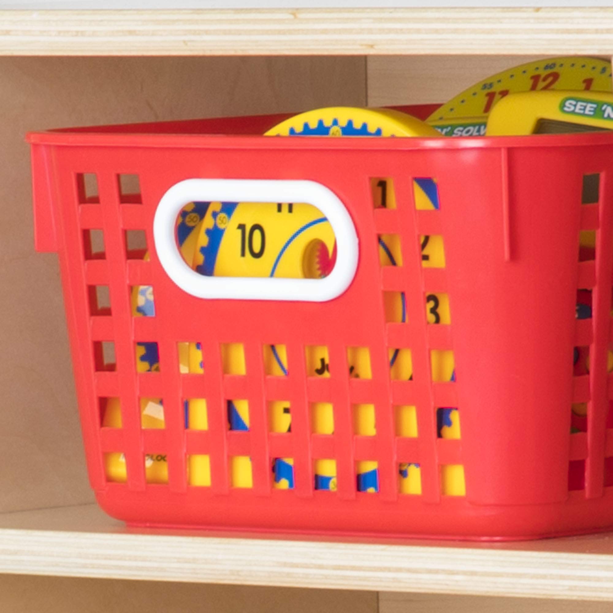 Really Good Stuff baskets in a classroom setting showing tidy work areas and quick transitions