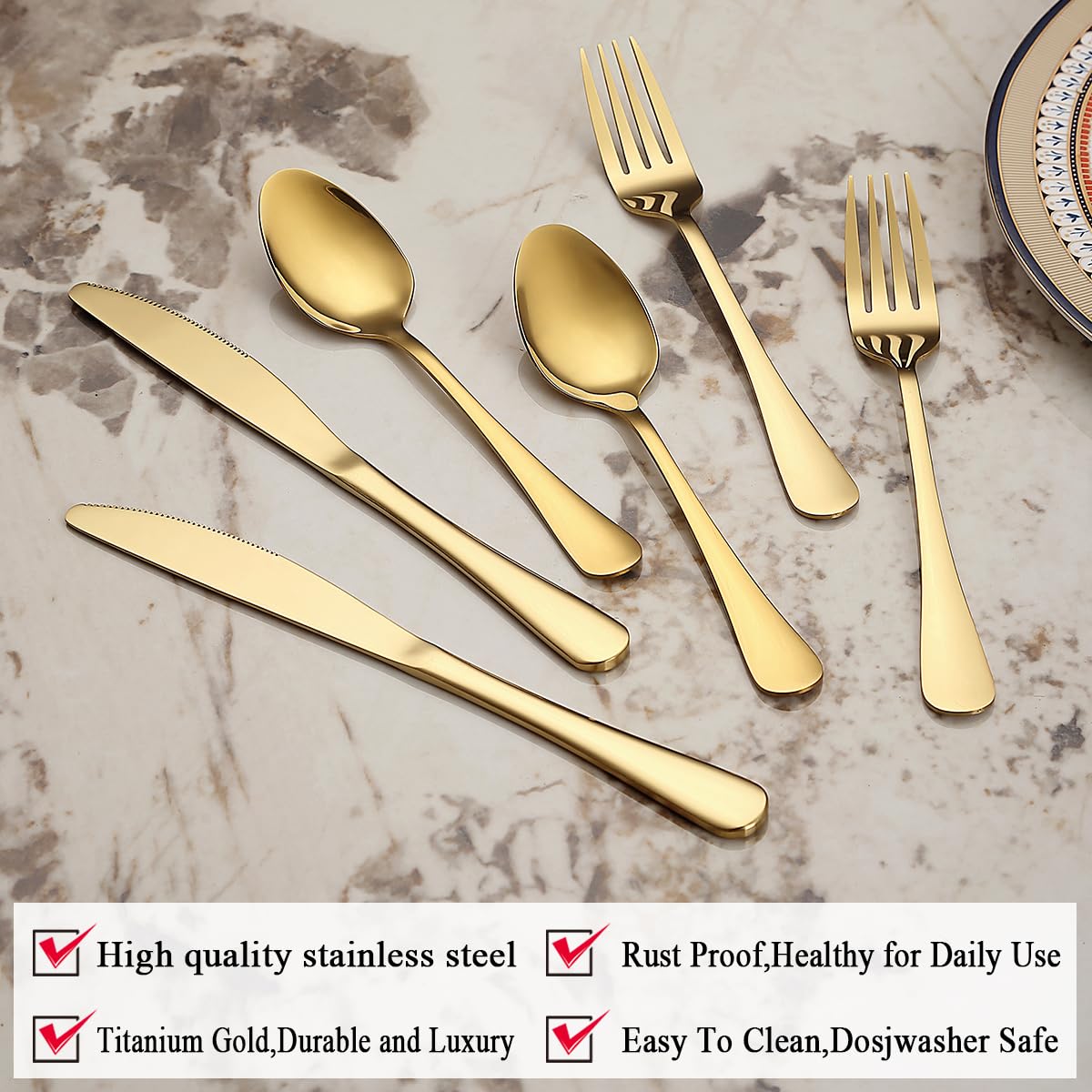 ReaNea gold knife ergonomic handle view for comfortable cutting