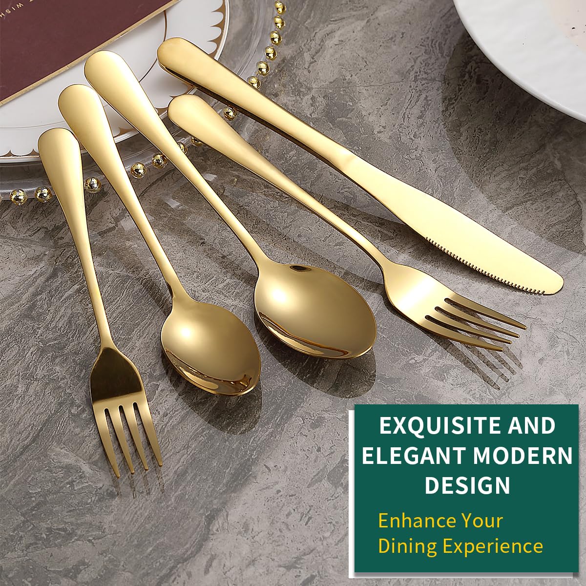 ReaNea knife fork spoon beside ruler showing balanced weight and precise sizing