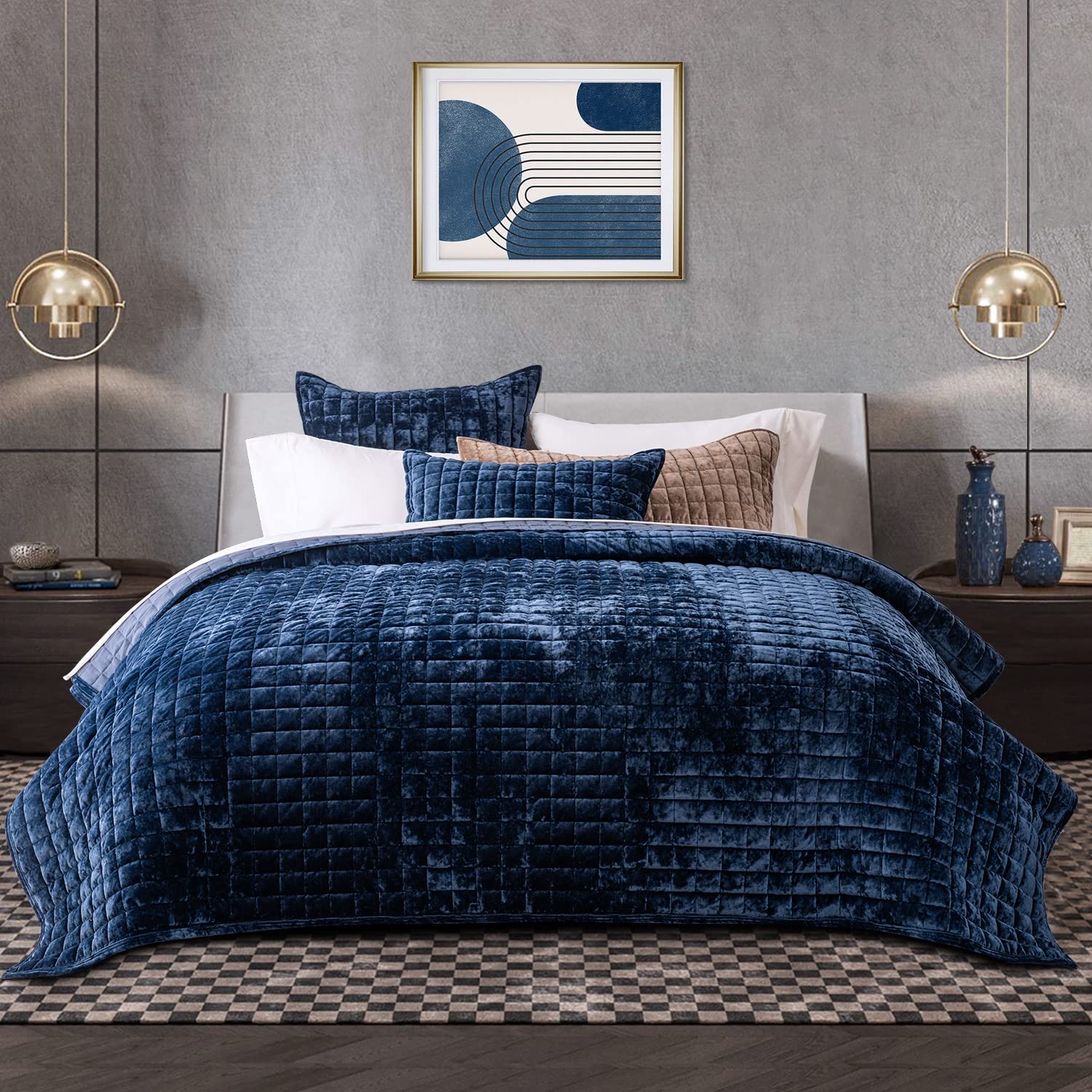 RECYCO folded quilt in storage demonstrating compact, easy-care convenience