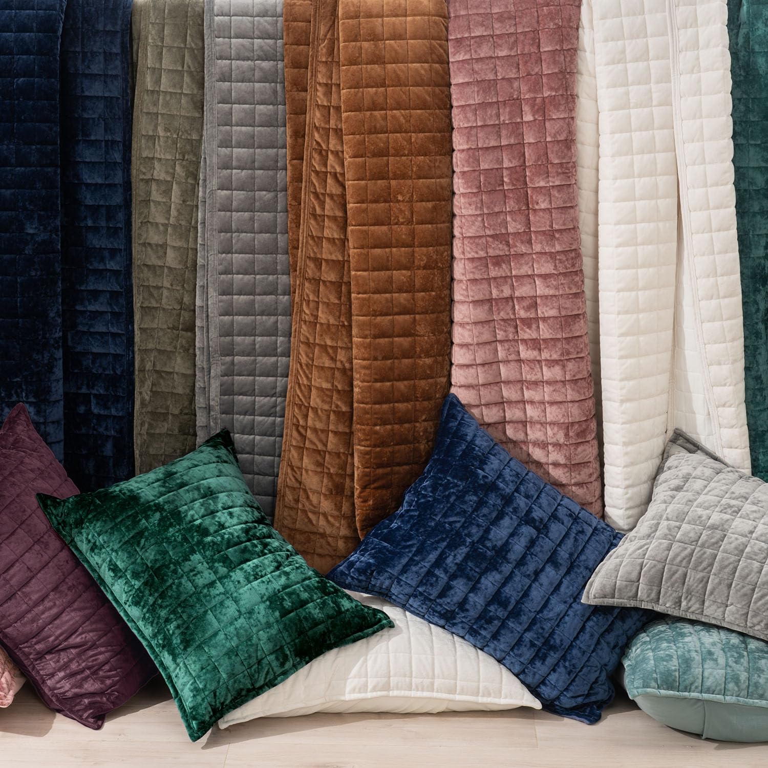 RECYCO folded quilt displaying thickness and easy storage benefit