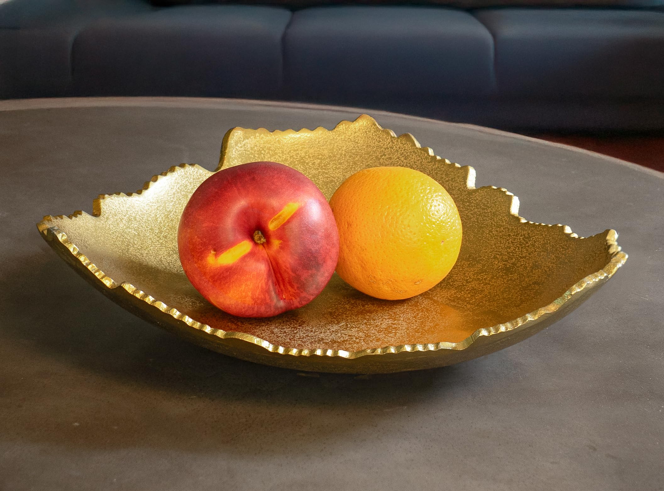 Red Co. bowl placed on console demonstrating instant styled room uplift