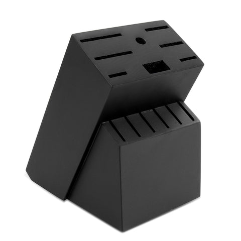 RedCall front view of bamboo knife block showing organized storage benefit