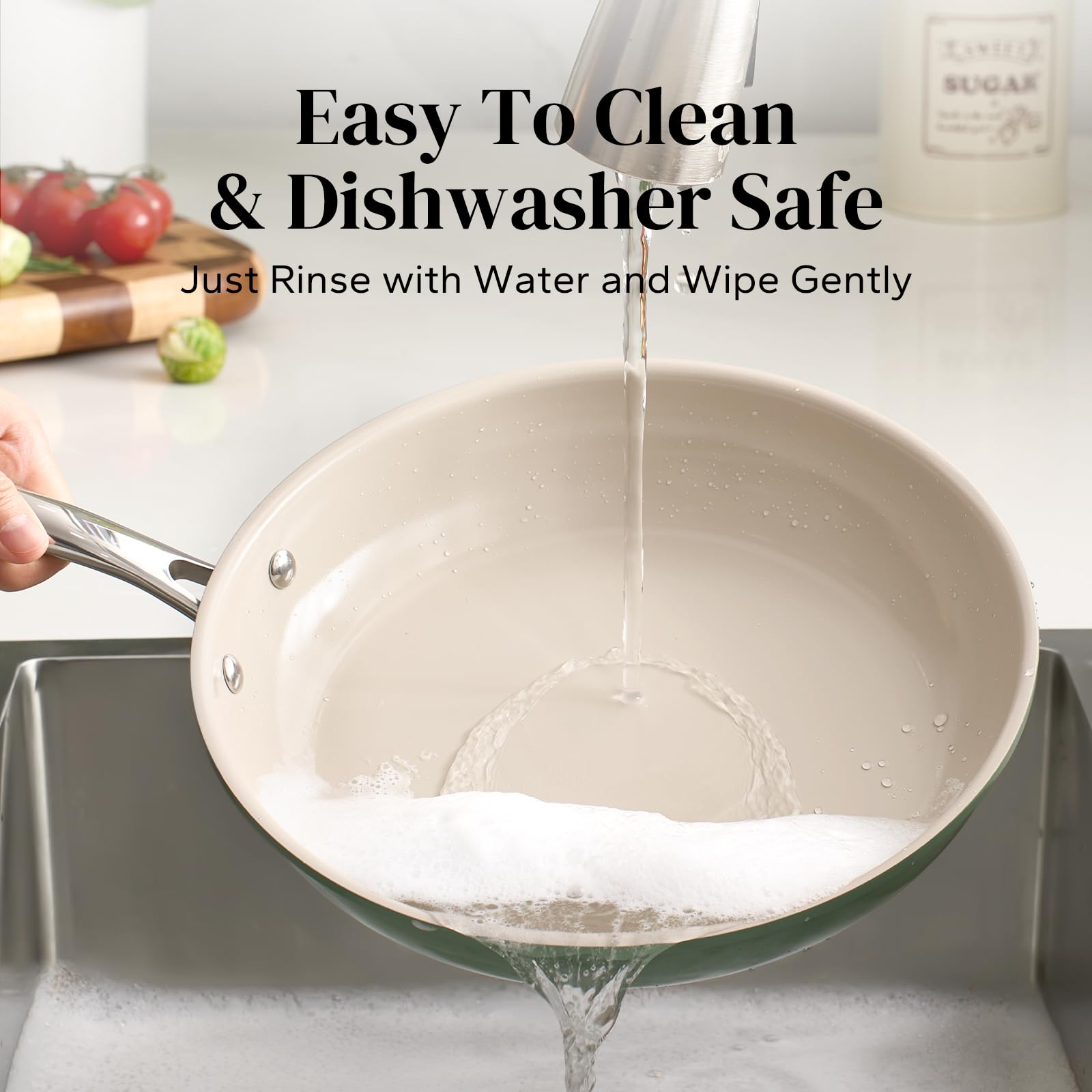 Redchef dishwasher placement showing easy cleanup and time-saving convenience