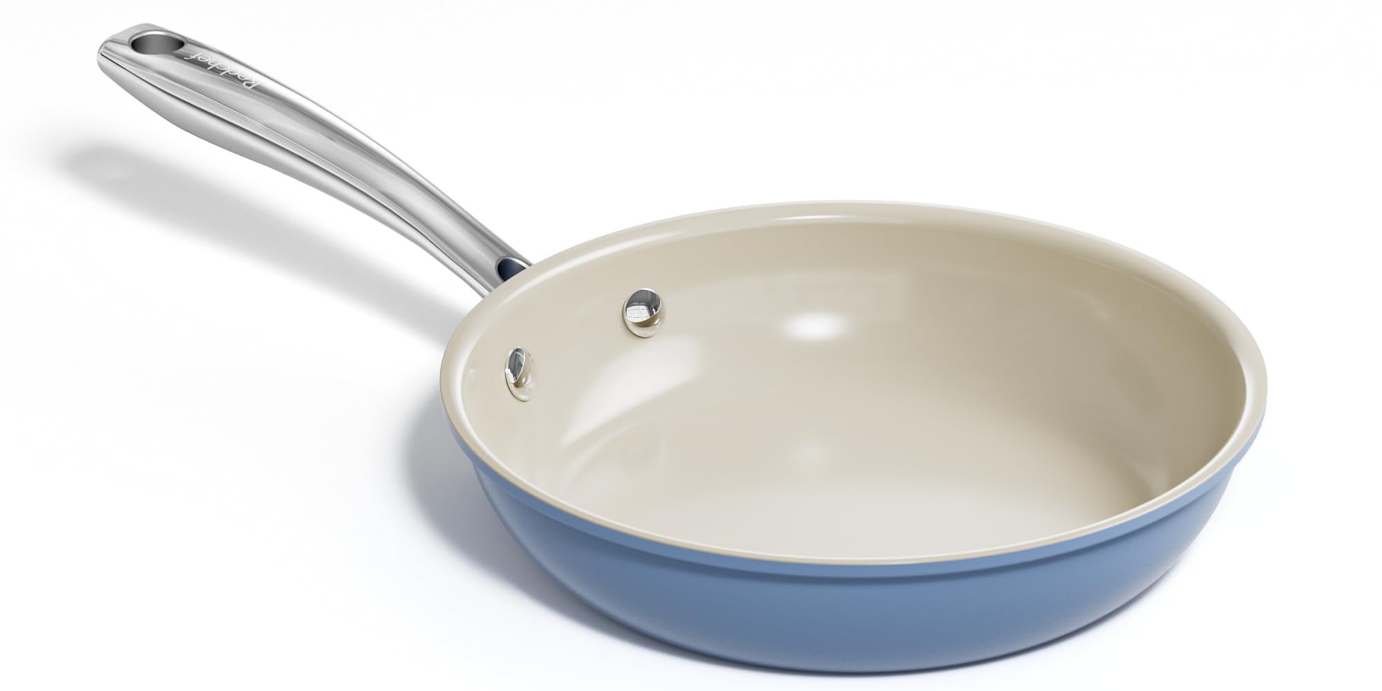 Redchef front view of blue 8-inch pan showing shape and finish for modern kitchens