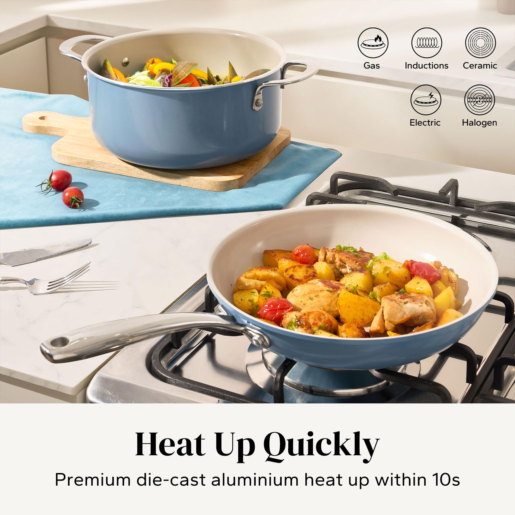 Redchef ergonomic stainless-steel handle providing secure grip