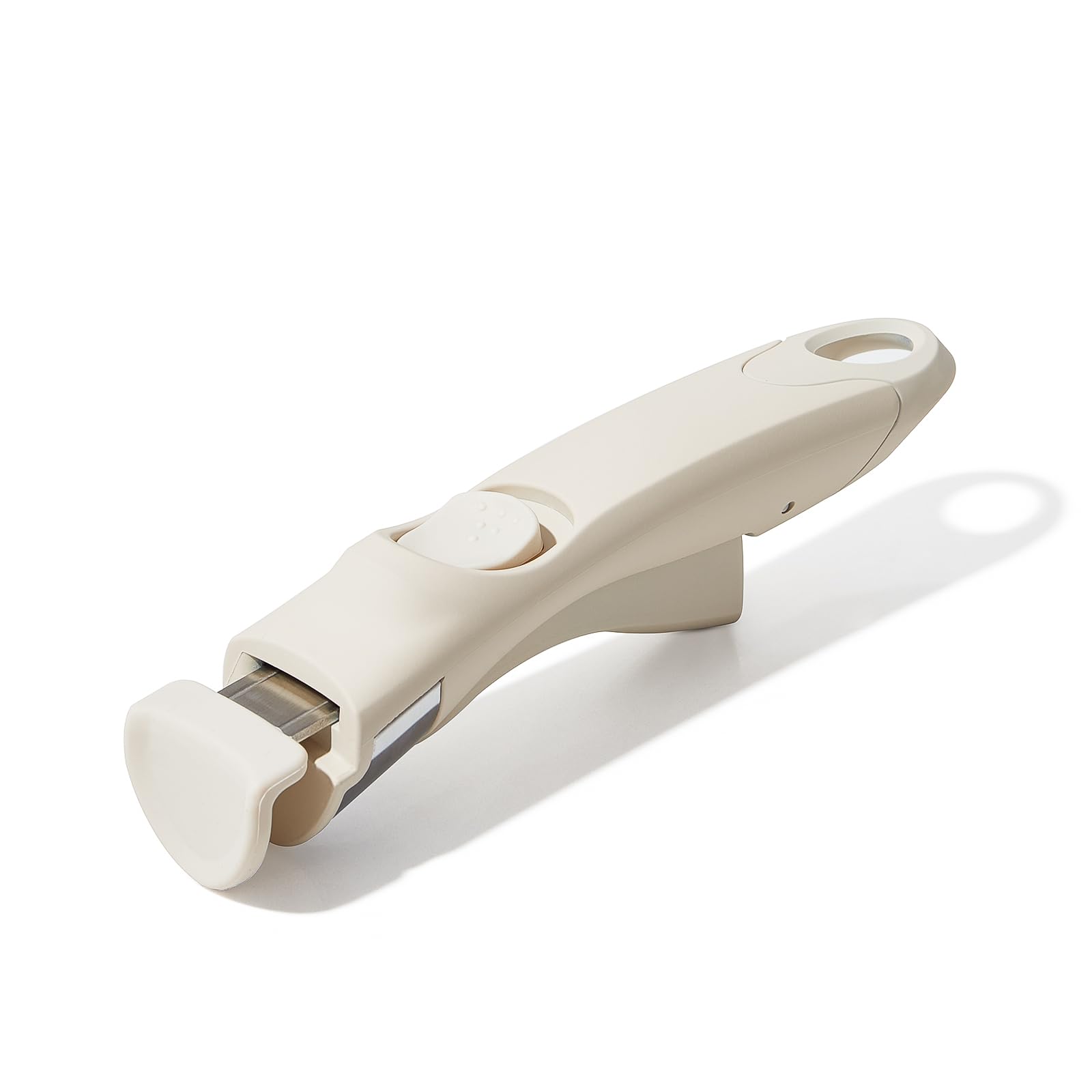 Redchef front view handle showing sleek white finish and secure clamp benefit