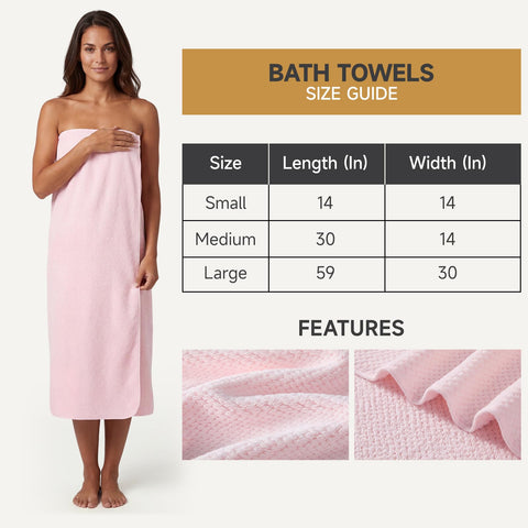 REDKISS extra-large bath towel laid flat showing generous 30x60 size